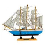 Barco De Madeira Decoração Modelismo Miniatura - 28 Cm 