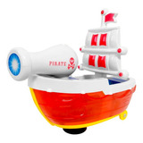 Barco Eletrônico Com Luz E Músicas Barquinho Brinquedo Baby Cor Vermelho