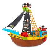 Barco Pirata Com Rodinha Brinquedo