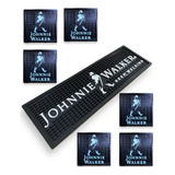 Barmat Bar Tapete Johnnie Walker+ 6 Porta Copos Apoio Bebida