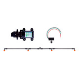 Barra 4 Bicos Pulverizar+motor Bomba 12v+ Chave Reguladora