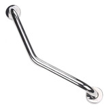 Barra Alça De Apoio Angular Banheiro Alumínio Cromado 53cm