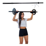 Barra Body Pump 130 Musculação + Presilhas Treino Academia 