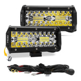 Barra Farol Led Auxiliar 16cm 120w Foco 7d Alcance 400mt Par