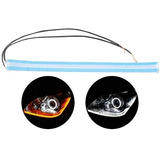 Barra Fita Led 60cm Branco/ambar Luz Diurna/pisca Universal 