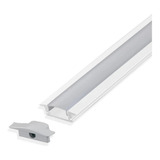 Barra Led Embutir 1m Slim P/ Moveis Gesso + Fita 240 + Fonte