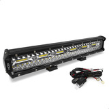 Barra Led Farol Milha 45cm 8d 360w Valvula P. Água + Chicote