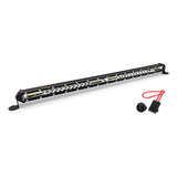 Barra Led Slim Fina 7d 168w 20 Pol + Chave 2 Pos E Fusível