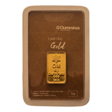 Barra Ouro Minas 24k 5g -puro! Certificado De Garantia