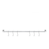 Barra Para Pendurar Utensílios 6 Ganchos Cozinha Suspensa Kit Cook Home Passerini Aço Cromado Envio Imediato Nota Fiscal