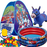 Barraca Bolinha Avengers Piscina 200 Litros