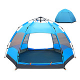 Barraca Camping Iglu 5-8 Lugares Fácil De Montar Uso Duplo Cor Azul