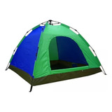 Barraca De Camping Automática Montagem Em 30s 2x2m 4 Pessoas Cor Azul/verde