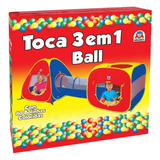 Barraca Infantil Toca 3 Em 1 C/ Tunel C/150 Bolinhas