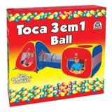 Barraca Infantil Toca 3 Em 1 C/ Tunel C/150 Bolinhas