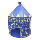 Barraca Infantil Toca Dobrável Castelo Menino Cabana Azul