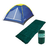 Barraca Para 3 Pessoas + Saco De Dormir Kit Camping Completo