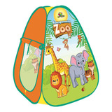 Barraca Toca Infantil Dobrável Zoo Safari Tenda Acampamento