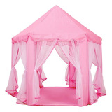 Barraquinha Infantil Tenda Rosa Com Luzes Toca Cabaninha Led