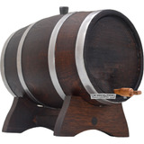Barril Dorna Cachaça Pipote Carvalho Europeu Escuro 5 Litros