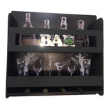 Barzinho De Parede Com Porta Taça Adega De Parede 
