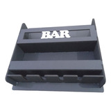 Barzinho De Parede Com Porta Taças E Copos Mdf Preto