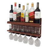 Barzinho De Parede Para Sala Bar Diferenciado Cor Imbuia
