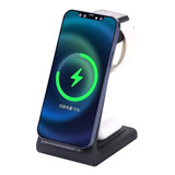 Base Carregador Dock Station Para iPhone Apple Watch Airpod