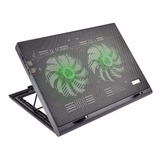 Base Cooler Para Notebook Power Gamer Multilaser Ac267 Cor Preto Cor Do Led Verde