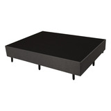 Base De Cama Luuna Box Casal Cor Cinza-escuro