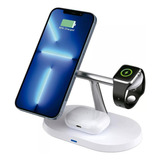 Base De Carregamento Indução 5 Em 1 Para iPhone Watch Airpod