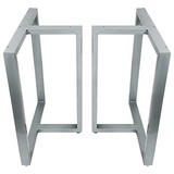 Base De Mesa De Jantar Kansas Tampos Até 2,00 X 1,00 Prata