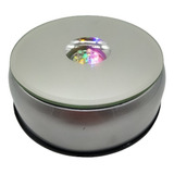 Base Giratória 11cm Usb Luz Led Iluminação Expositor Vitrine
