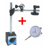 Base Magnética 60kgf Articulada E Relógio Comparador 10mm