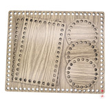Base Para Crochê Medidas Para Kit Higiene Mdf Castanho Alfa