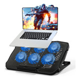 Base Para Suporte Notebook Gamer Ergonomico Rgb 6 Fans