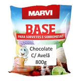 Base Sabor Pó Sorvete Chocolate C/ Avelã Nutella Marvi 800g 