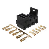 Base Soquete Porta Rele 3 Fusivel 5 4 Pinos 40 Amp Montável