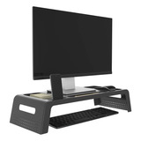 Base Suporte Para Monitor Mesa Waleu Prime Preto