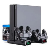 Base Vertical Cooler 3 In1 Ps4, Ps4 Slim, Ps4 Pro Carregador