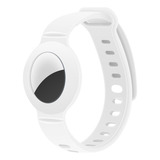 Basic Pulseira Bracelete Silicone Compatível Para Airtag Rastreado Cor Branco