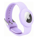 Basic Pulseira Bracelete Silicone Compatível Para Airtag Rastreado Cor Lilás