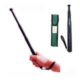 Bastão Cacetete Retátil, Preto Tático + Coldre Original -nfe