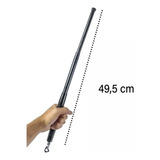 Bastão Cassetete Retrátil Aço Inox Cromado + Bainha Bolso