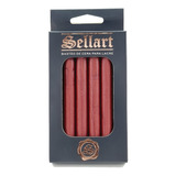 Bastão De Cera Pistola Para Lacre Flexível Red Gold C/ 6 Sel