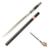 Bastão Faca Metal Espada Baioneta 3 Em 1 C/ Fio 1439