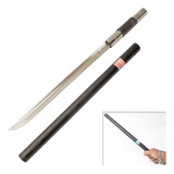 Bastão Faca Metal Espada Baioneta-3 Em 1-tam.m-com Fio Corte