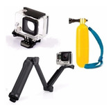 Bastão Go Pro Dobrável 3 Way Boia Gopro Caixa Estanque 3 4