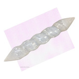 Bastão Lápis Pedra Selenita Espiral Natural 15cm Massageador
