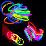 Bastao Pulseira Brilho Neon Tubo Bracelete Festa Balada Luxo